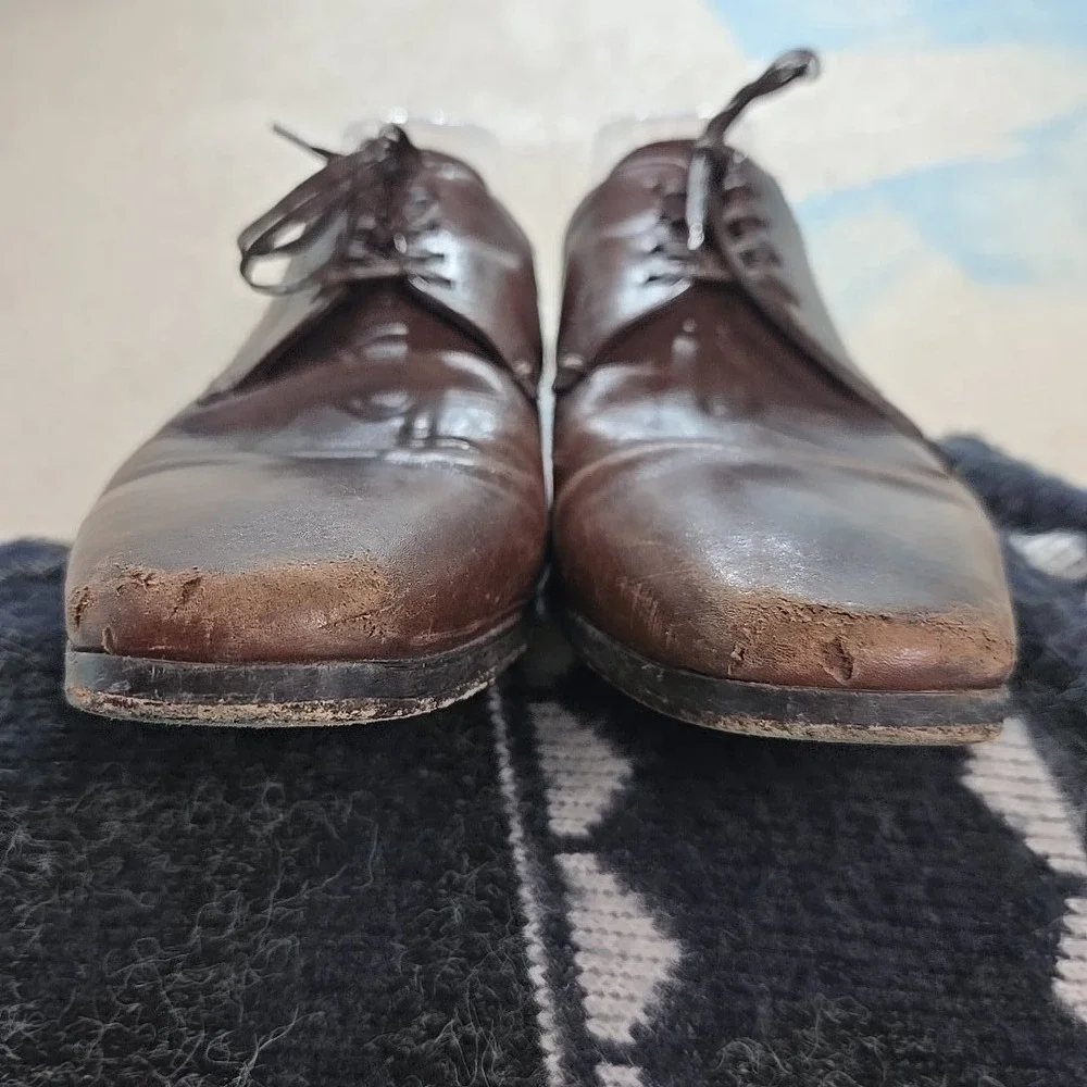 Vero Cuoio Men Oxfords Sz 41 Brown Leather Lace Dress Shoes Mr. B's Aldo Romania